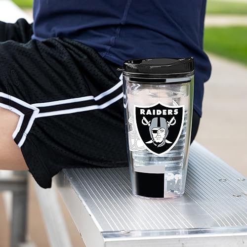 Miniatura 341 de Rico Industries NFL - Vaso clásico de fútbol americano de doble pared, 16 oz o 20 onzas, tapa W