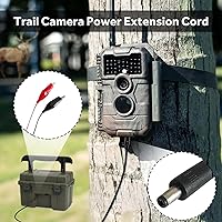 Vista 8 de Cable de alimentación para cámara de sendero, 0.217x0.083 in DC, compatible con Stealth Cam, Spypoint, Moultrie, Browning, Wildgame Innovations
