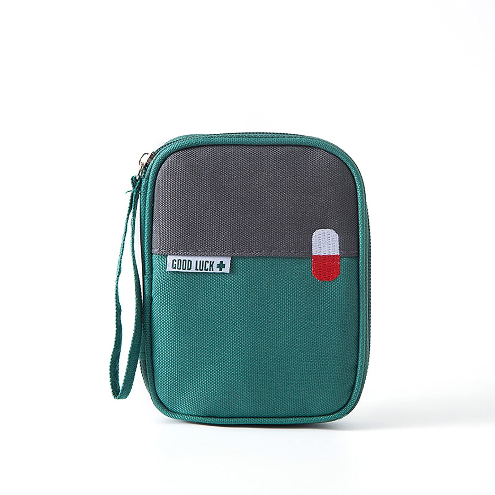 Dihope First Aid Bag,Empty First Aid Pouch,Home Health Nurse Bag Empty Multifunction Medicine Storage Bag Box for Travel, Work, Holidays, Car, Home, Camping, Outdoor (Green-Small)