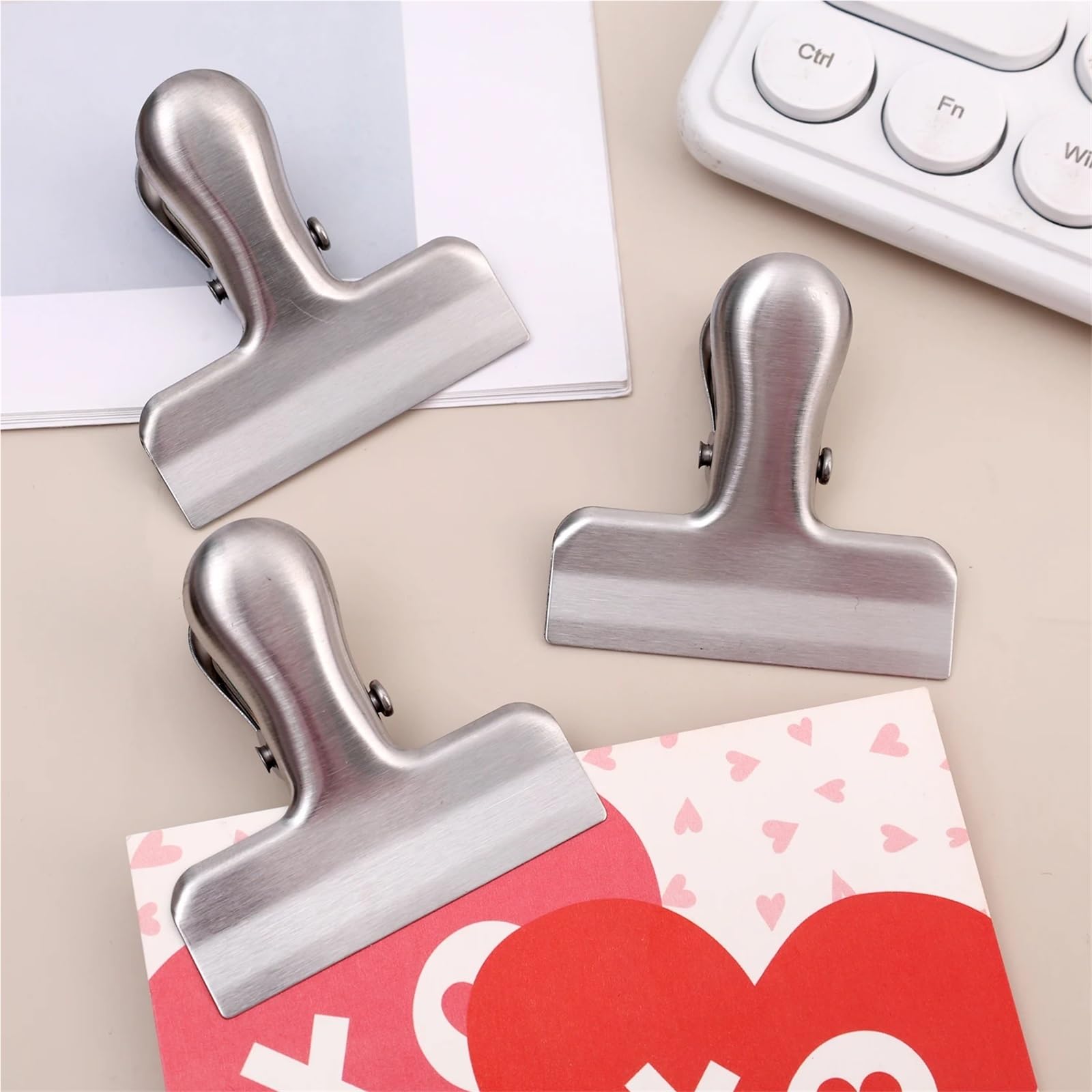 30 clips for alimentos de acero inoxidable Para Almacenamiento | For meriendas, patatas fritas, bolsa de almacenamiento de pan, Clip, utensilios de cocina for el hogar