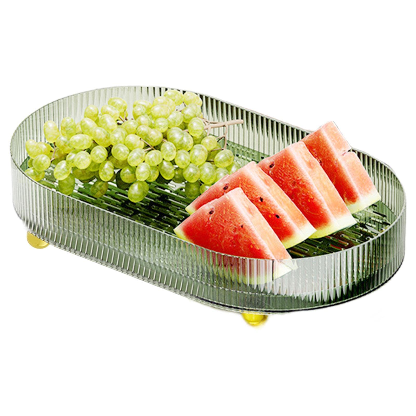Plateau de service avec égouttoir en plastique élégant pour la cuisine et table basse