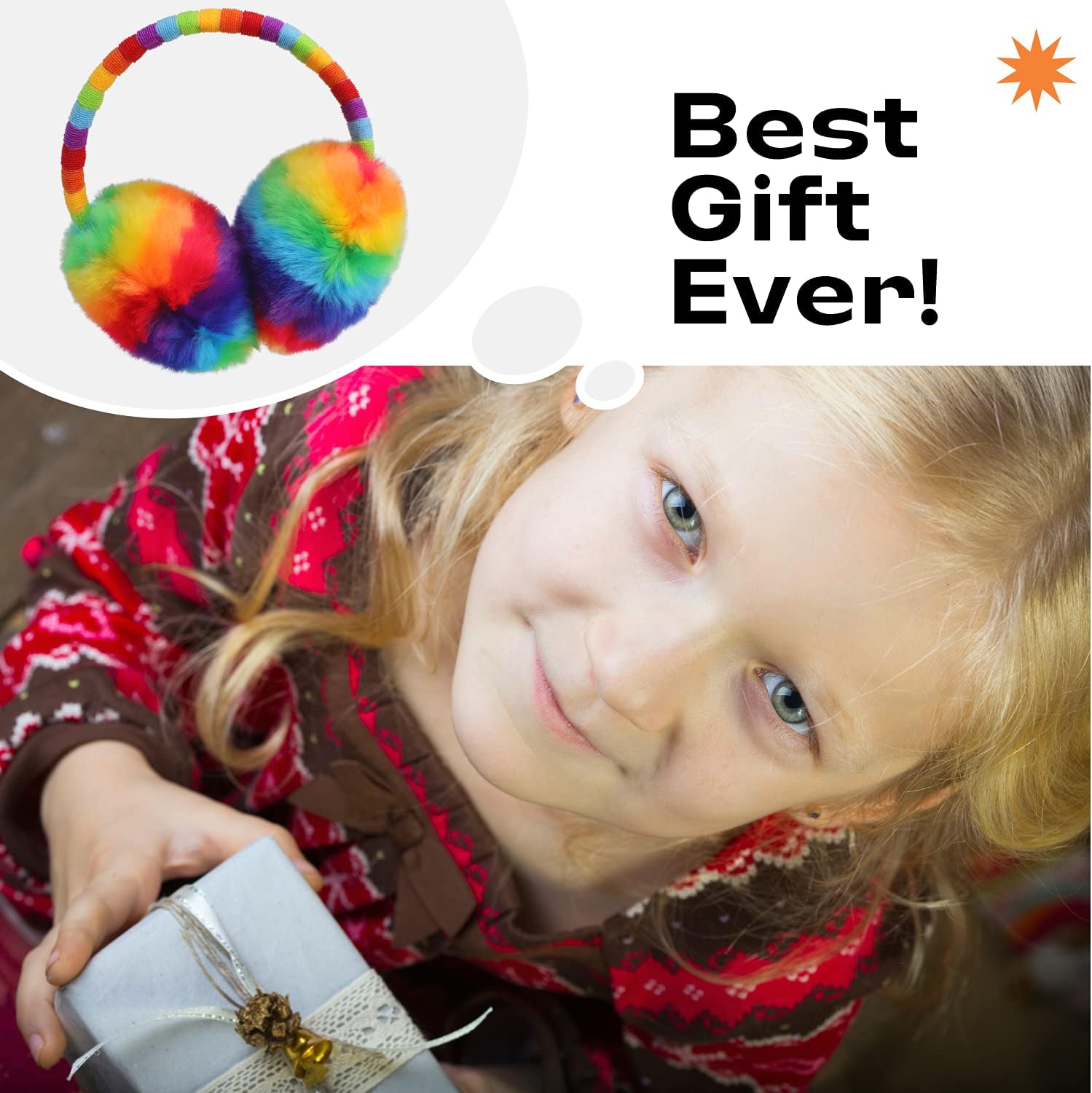 F Flammi Kids Knit Earmuffs Winter Outdoor Furry Ear Warmers for Boys Girls from Toddler to Big Kids - Image 7