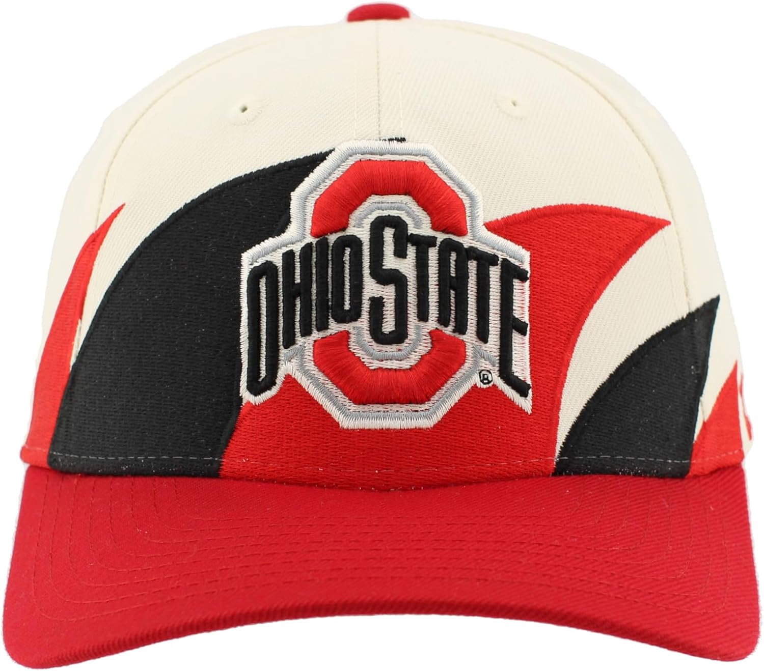 Ohio State Buckeyes NCAA Officially Licensed Hat Flat Snapback Z11 Retro Sharktooth Team Color