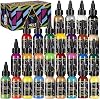 Airbrush Acrylic Paint Set 28 Colors Non Toxic Water Based Paints 30ml1.07oz for Canvas Glass Wood Matte Quick Drying Ready to Spray for Hobby Miniature Model