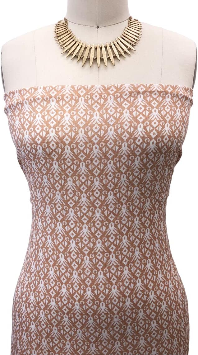 49" Wide Printed 100% Rayon Crepon Fabric by The Yard - Non-Stretched, 125 GSM - Lightweight, Soft, & Breathable Material for Apparel, Scarves & Sewing Projects