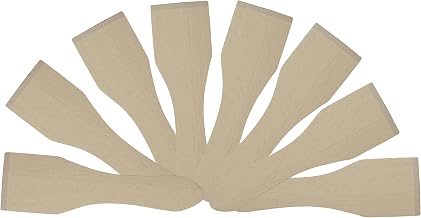 Teemando 8 x Beech Wood Scrapers Local Scrapers for Scrapers - 13 cm, Heat Resistant Spatulas for Coated Pans
