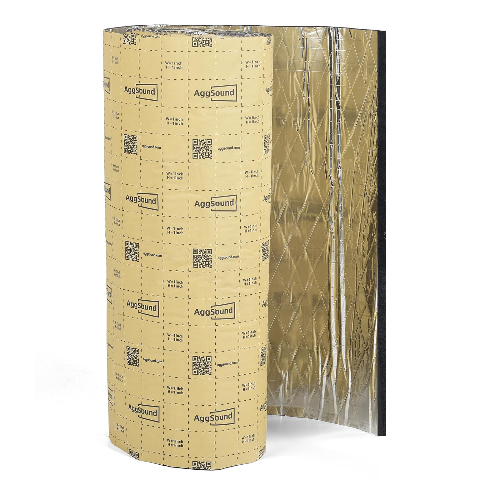 1/4inch Thickened Sound Deadener for Multiple Use,High Density Aluminum Foil Foam with Adhesive,for Car, Boat, RV Shield Insulation Dampening Mat