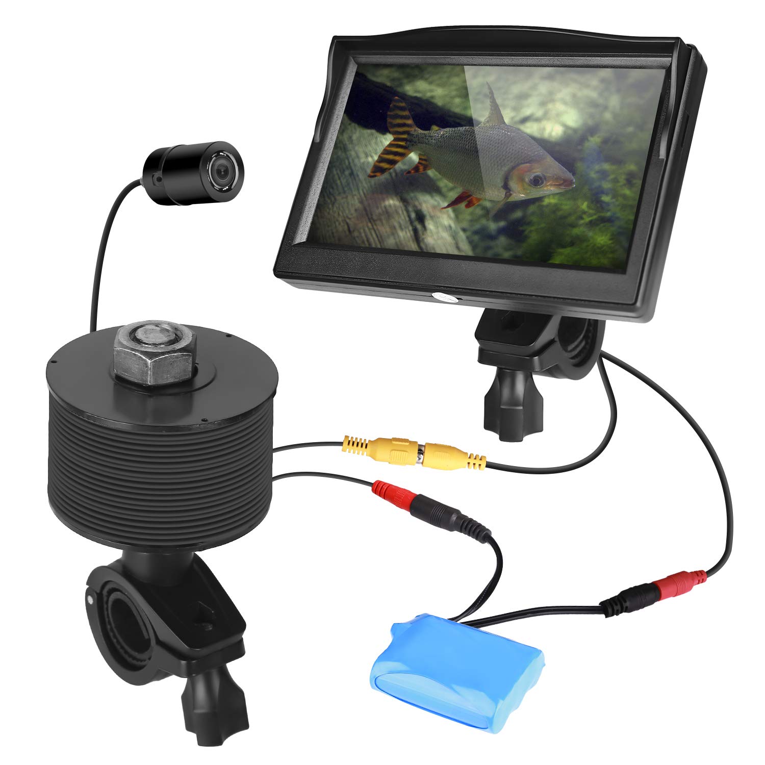 Amazon | AIEK 5インチポータブル監視モニターセット 釣りカメラ 魚群