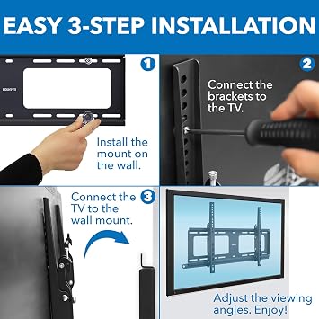 Mount-It! Weatherproof TV Wall Mount | Lockable & Tilting 2.1 Low Profile Design Fits 37 38 42 50 55 58 60 65 70 75 80 Inch Televisions | VESA Compatible up to 600x400mm | 176 Pound Capacity