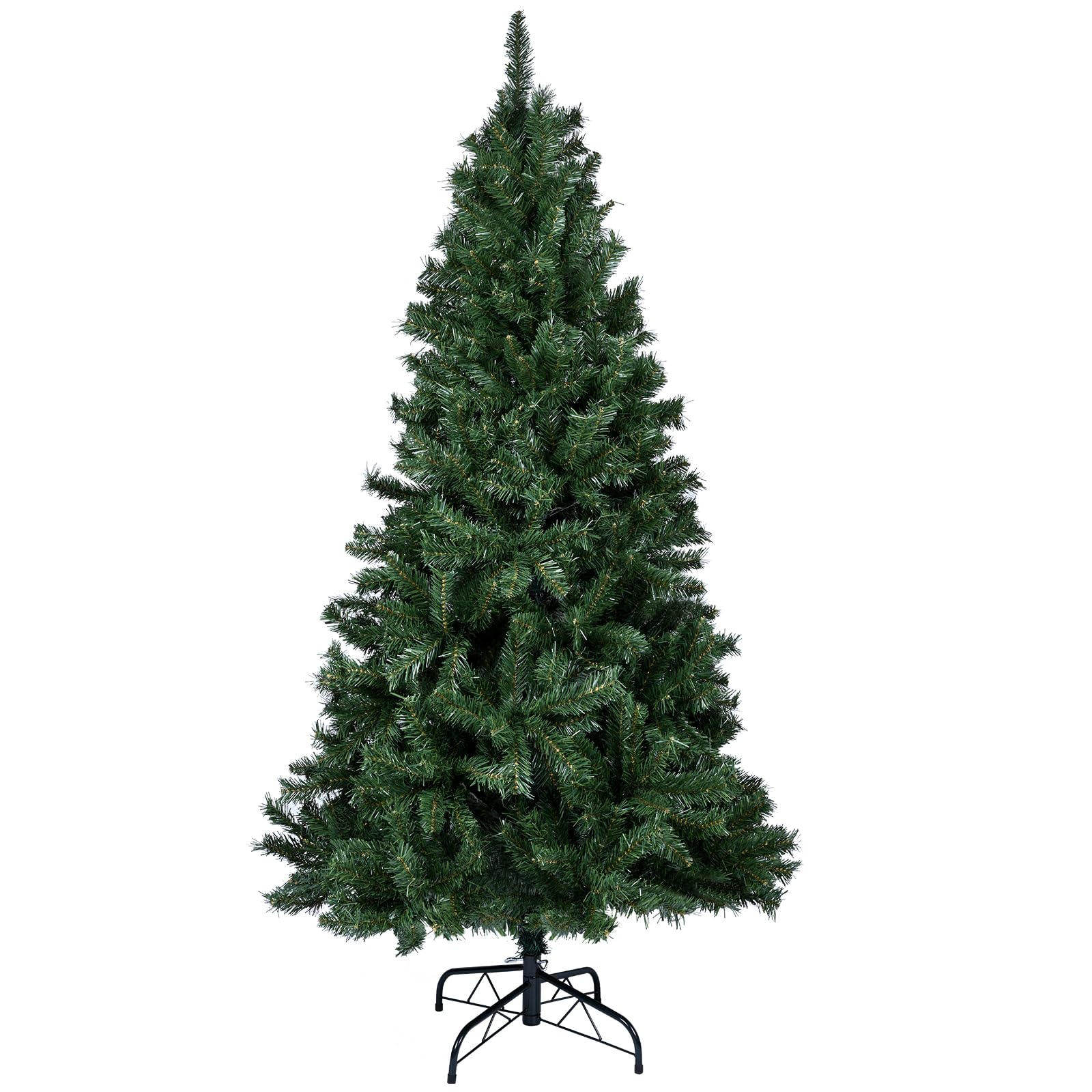 YEAUPE PRO Sapin de Noël Artificiel 180cm en PVC, 800 Branches, Montage 3 Sections, Gain de Place, Pied Métallique Stable (Ø 105 cm)
