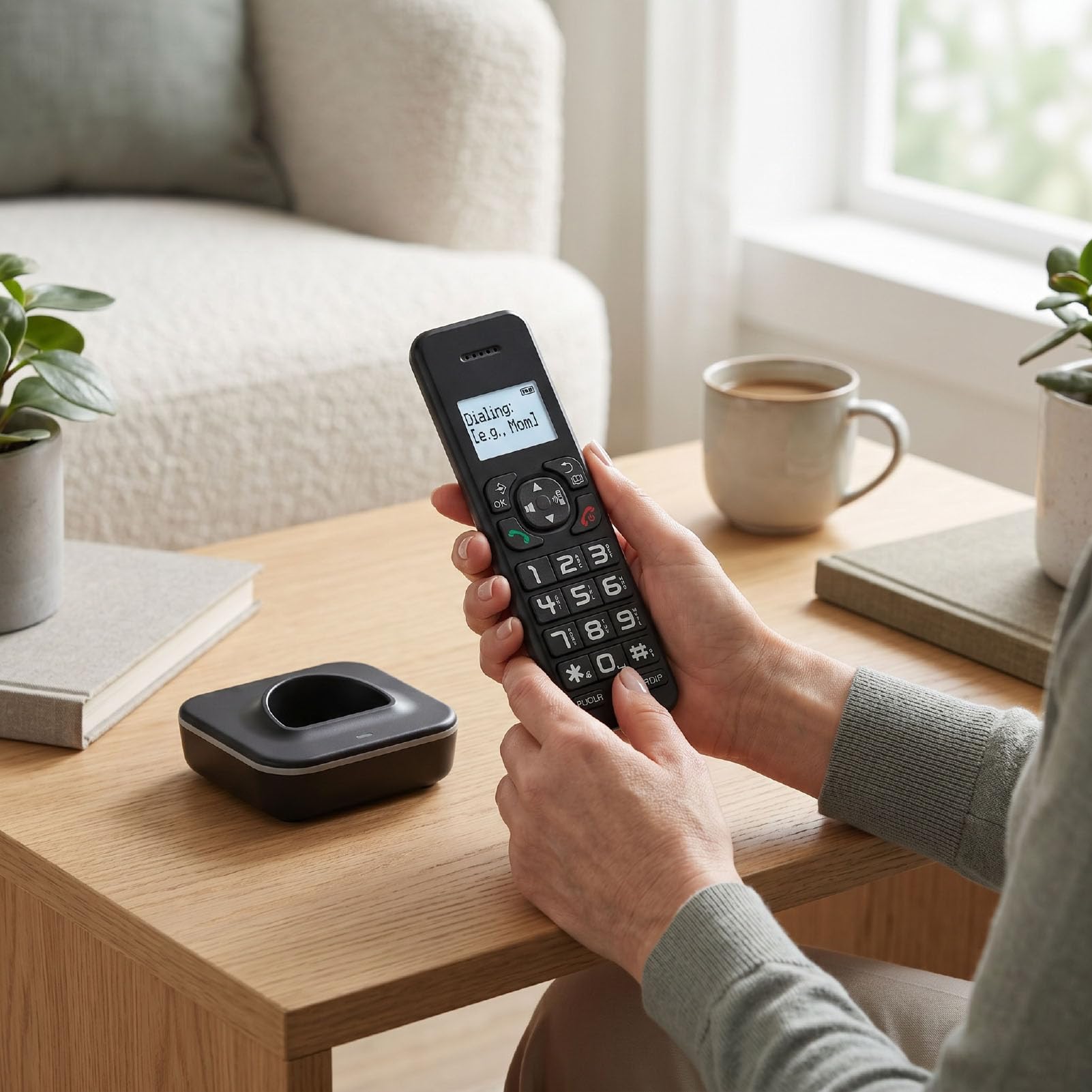 Topiky Système Téléphonique sans Fil avec combiné pour la Maison avec