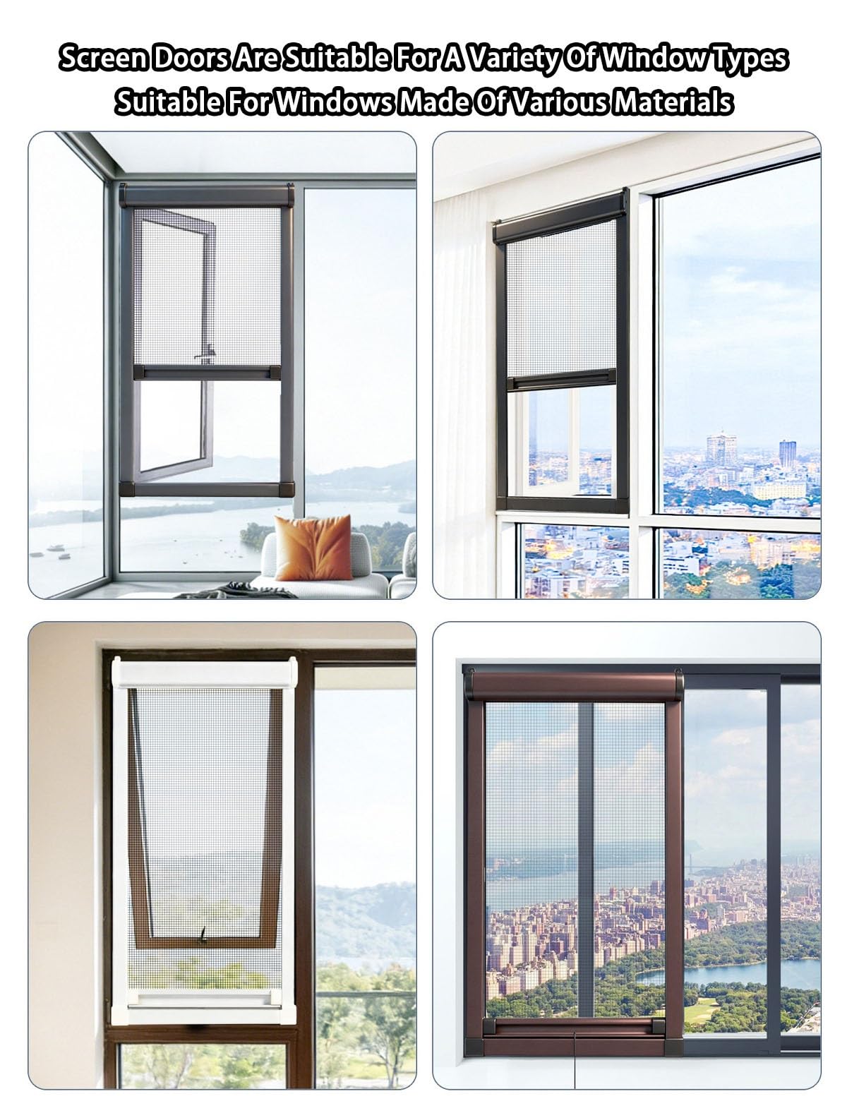 Maßanfertigung Fliegengitter Dachfenster Kippfenster - Insektenschutz Rollo für Fenster - Fliegenrollo Aluminiumlegierung Unsichtbar - Fliegengitter Rollo Fenster(Grau)