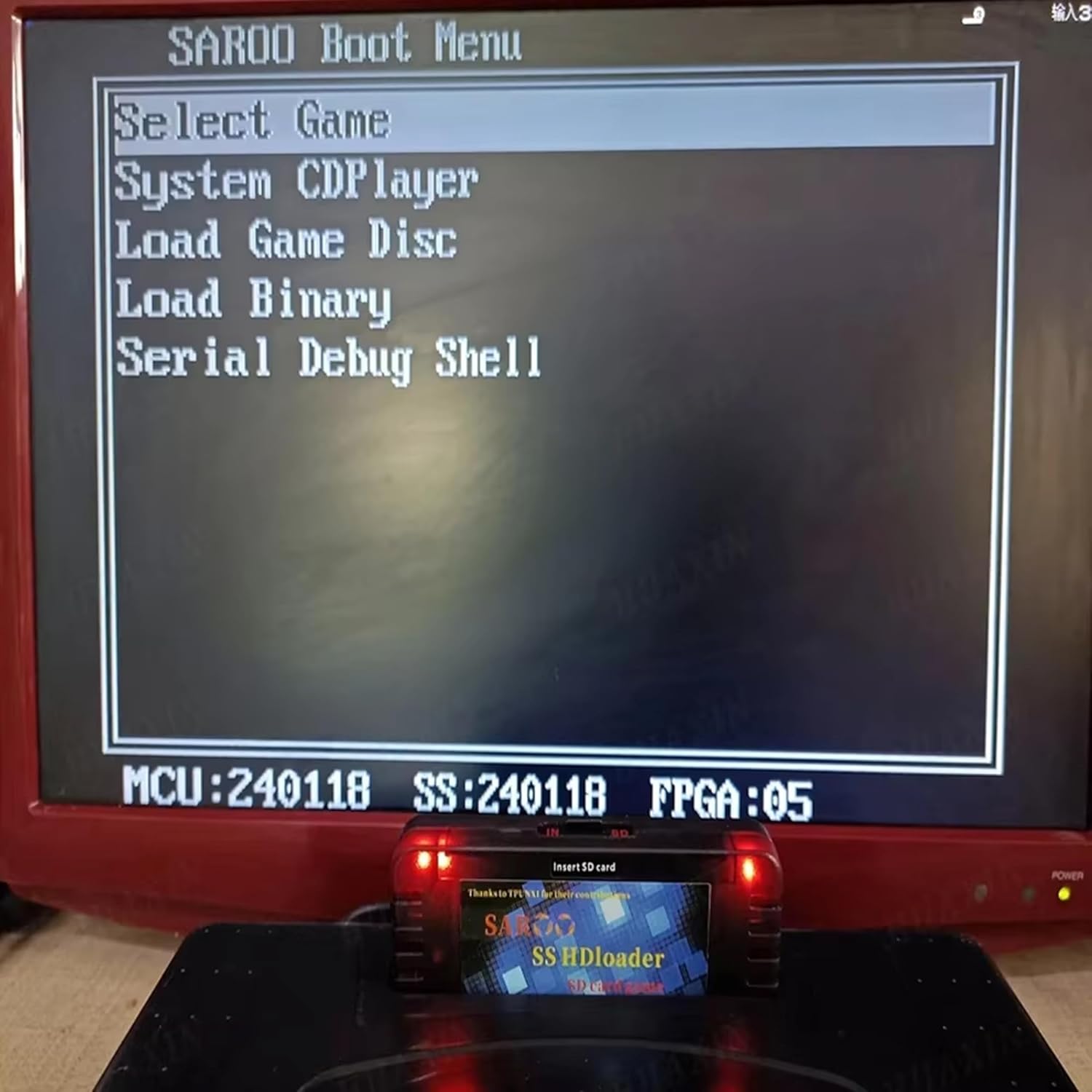 New SAROO SS HDloader Game Reader Cartridge Fast Reading Card Support SD TF Menory Cards Play Games Without CD for Saturn with Beveled Socket(Elite Version 32G)