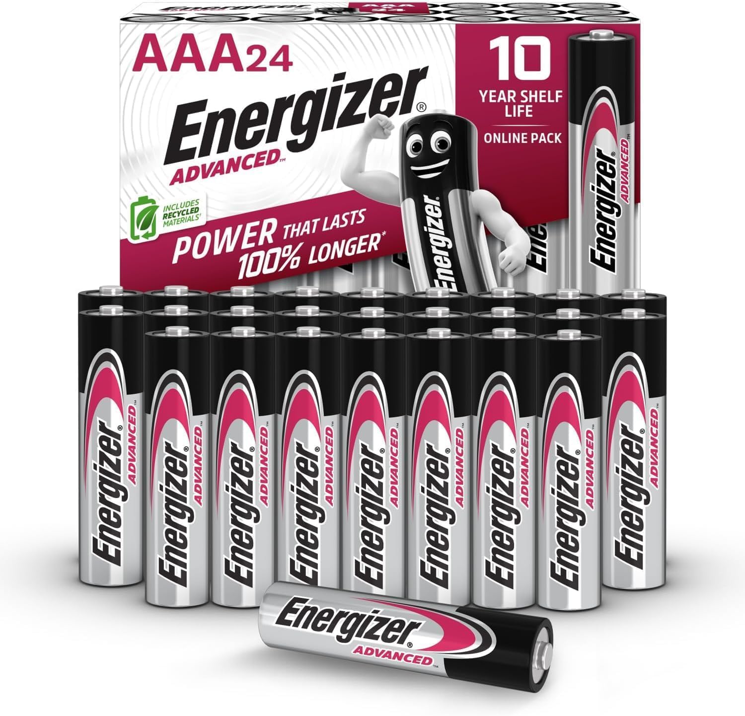 Pilas AAA Energizer Advanced - 24 Baterías Alcalinas de Larga Duración