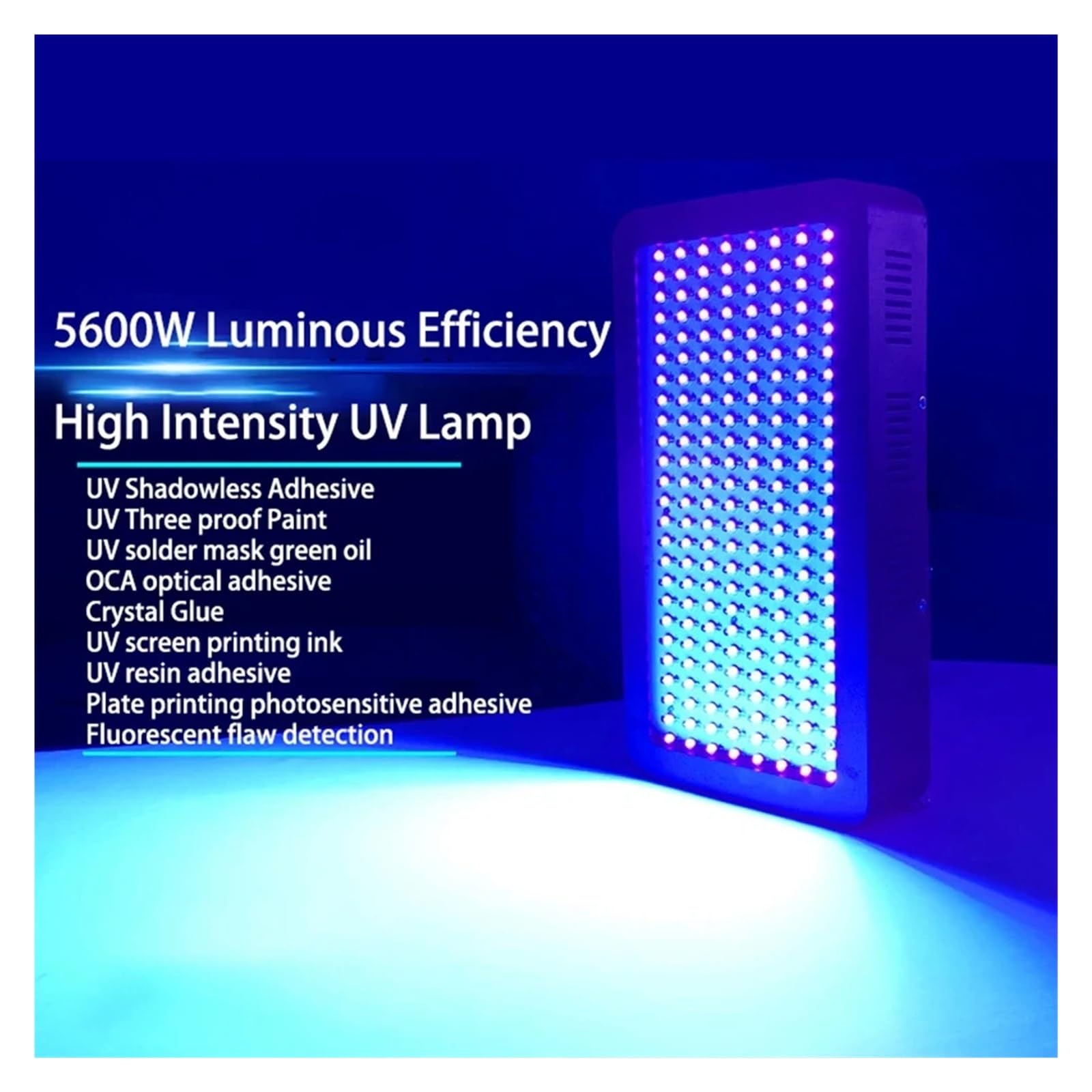 Lampada polimerizzante UV 365nm 395nm 405nm 2000-5600W 100LEDs raffreddata ad aria