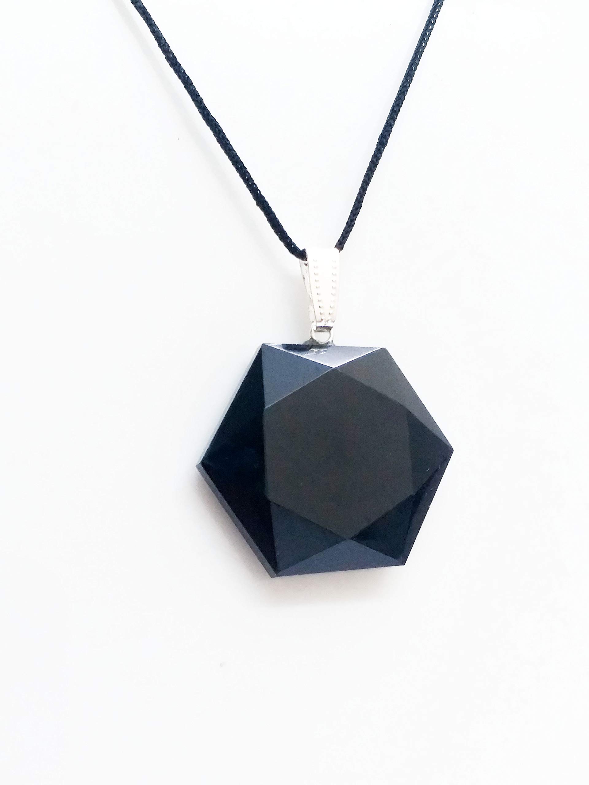 Black Onyx David Star Shaped Crystal Black Pendant For Men And Women