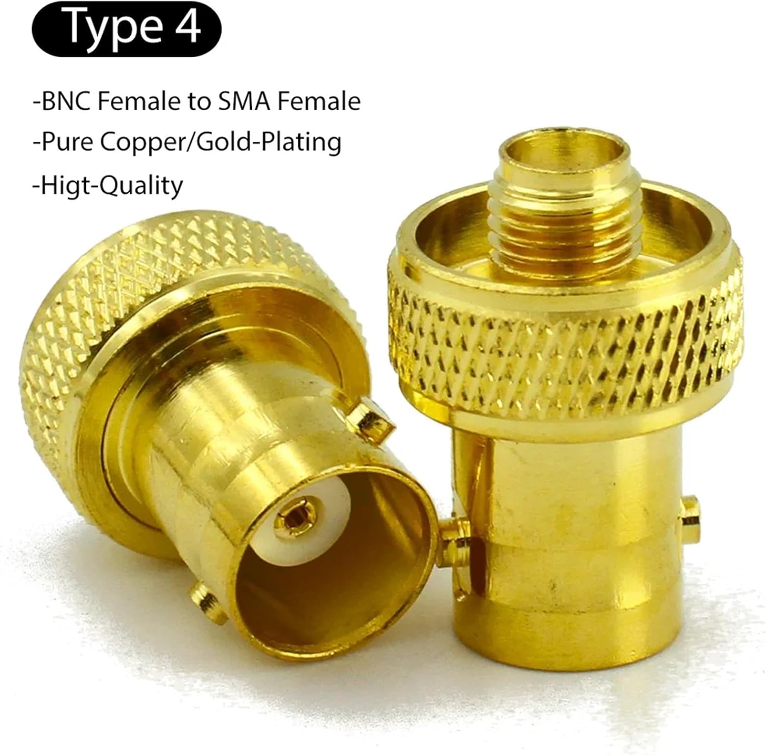 SMA to BNC Q9 Coaxial Adapter Male Female Plugs Flange M/F Connector Straight Converter Kit(Type 4,10PCS)