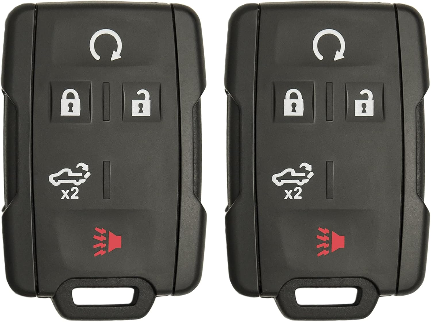 Keyless2Go Replacement for 5 Button Replacement Remote 433 Mhz for GM M3N-32337200 84209236 - 2 Pack