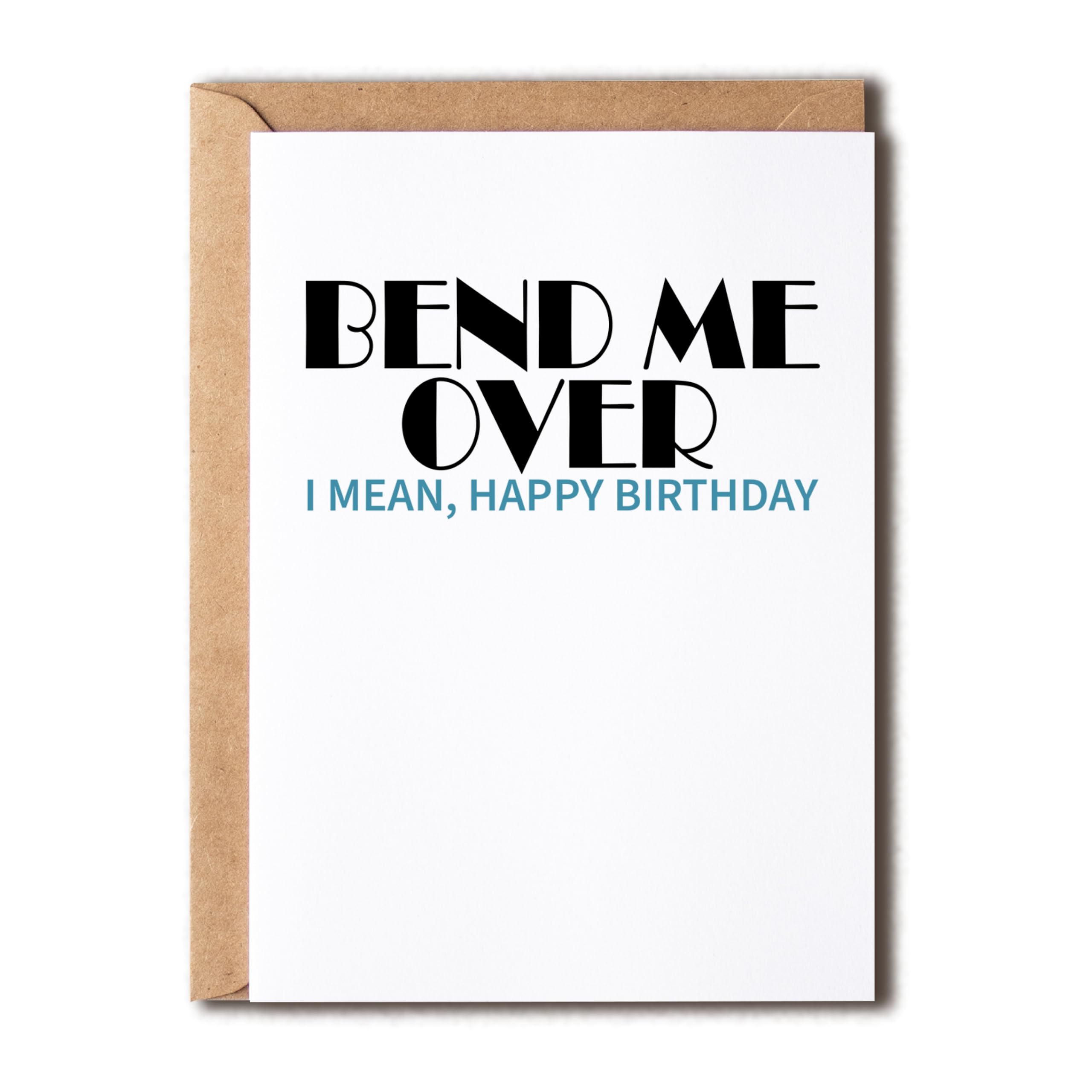 NTVShop Naughty Birthday Card - Bend Me Over - Raunchy Birthday Card - Hilarious Birthday For Him Husband