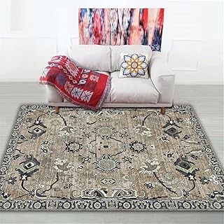 LIVEINU In- und Outdoor-Teppich, Kurzflor mit Orient Design In versch. Farben und Größen, Teppich Vintage für Wohnzimmer Schlafzimmer Esszimmer, persisch grün, 120x180cm
