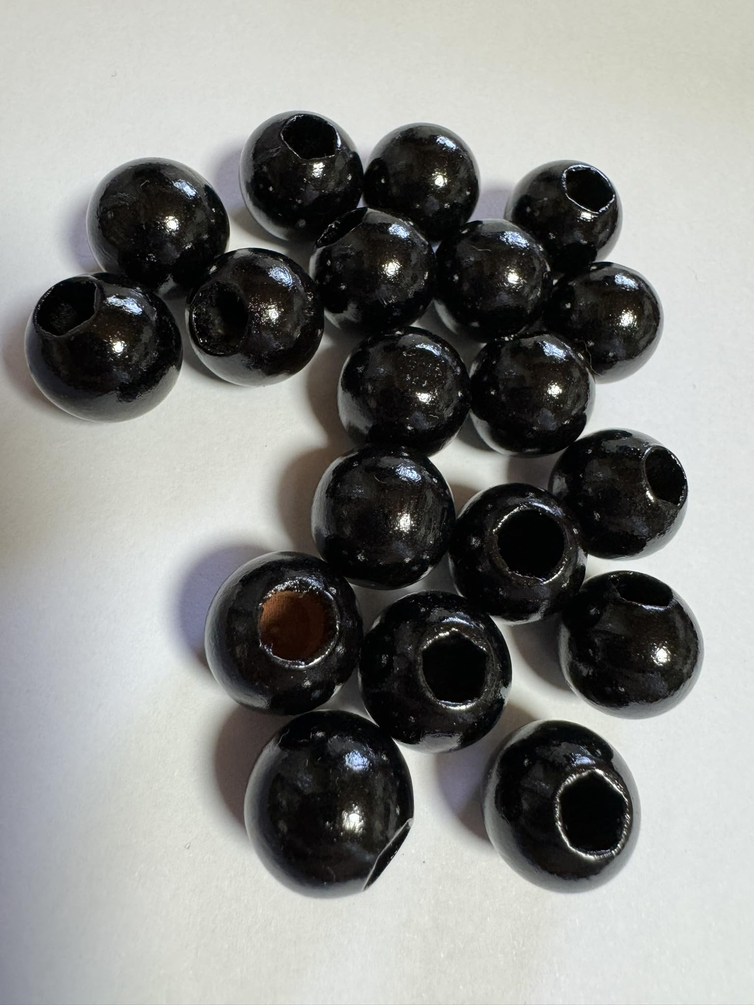 Amazon.co.jp: ウッドビーズ 14mm 片穴 ブラック 20個入り : ホビー