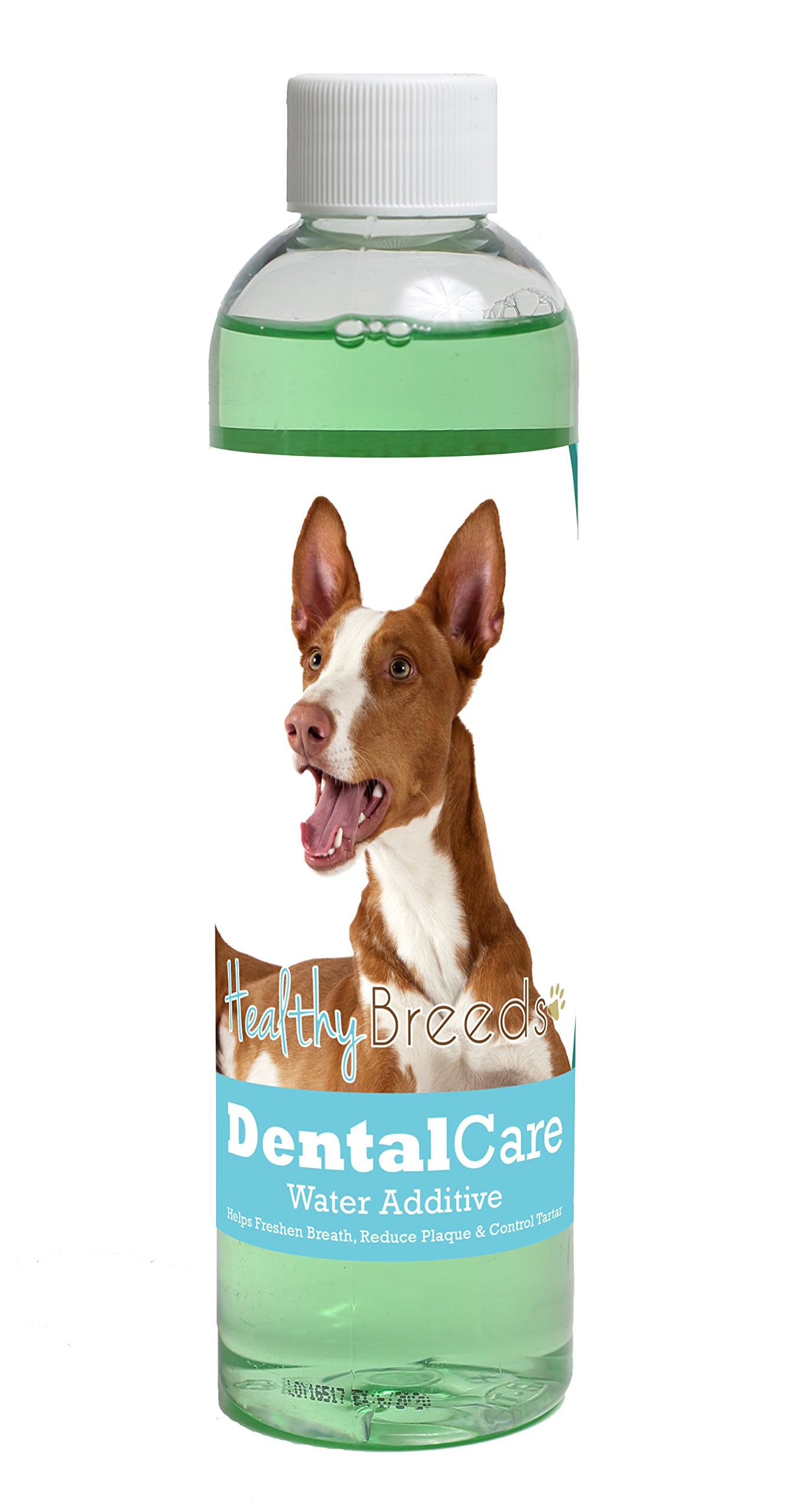 Healthy Breeds Dog Dental Care Water Additive for Ibizan Hound - Helps Freshen Breath, Reduce Plaque &amp; Control Tartar - Mint Flavor - 8 oz