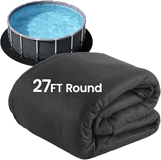 Poolvio 27-Foot Round Above Ground Pool Liner Pad, Geotextile Under Padding, Extends Liner Life, Puncture & Weed Barrier, Eco-Friendly Fabric