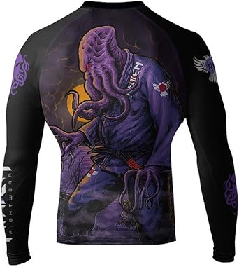 Raven Fightwear Mens BJJ Horror Cthulhu Guard Black