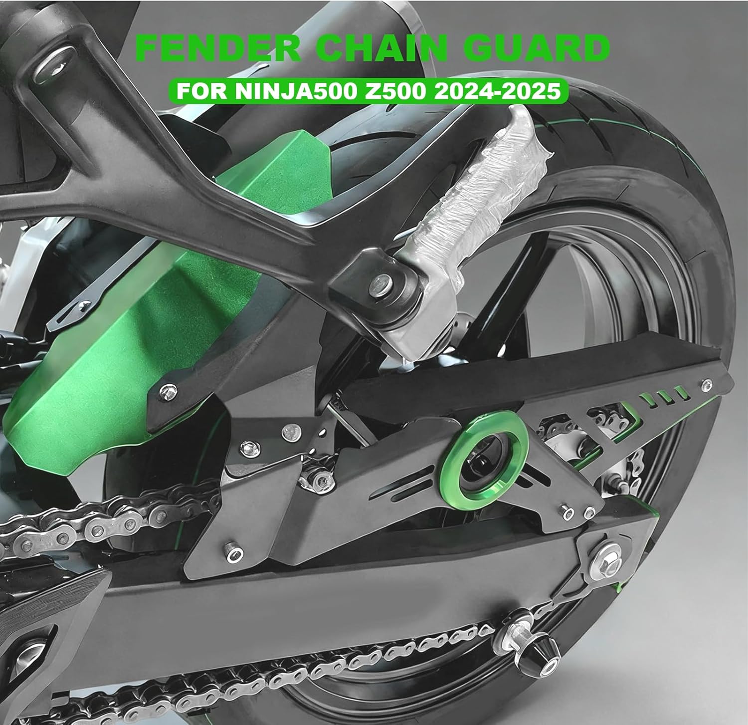 Chain Guard Fender for Ninja 500 Ninja SE ninja500 ninja500se Z500 z500 2024-2025 Motorcycle Accessories Chains Guard Fairing (Green)