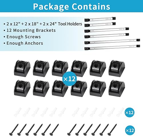 Miniatura 7 de Tira magnética de soporte de herramientas de 12 pulgadas, 18 pulgadas, 24 pulgadas, barra magnética de herramientas de acero inoxidable, organizador