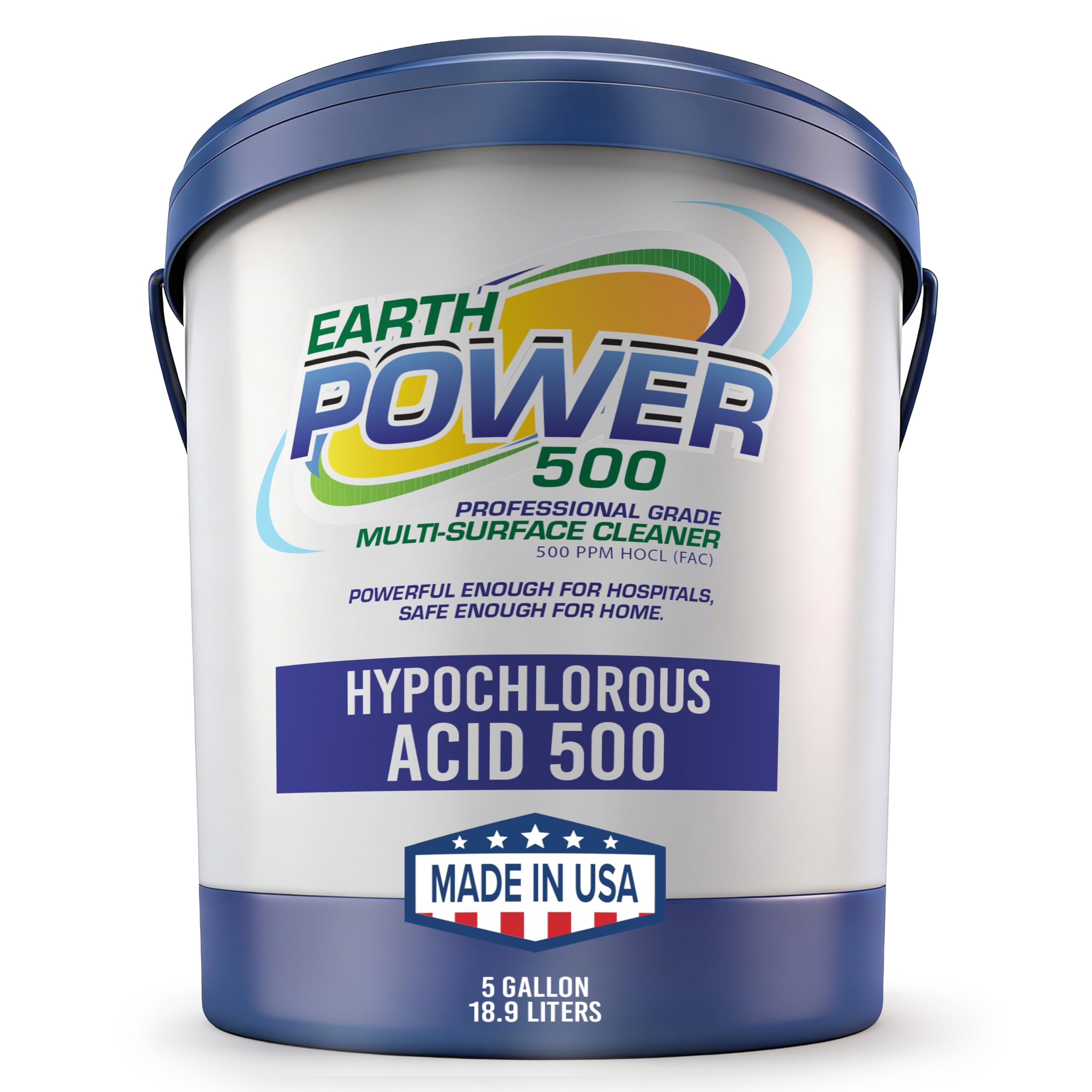 Earth Power Hypochlorous Acid 500 PPM Multipurpose Cleaner – Natural & Non-Toxic – Tile, Refrigerator, Shower, Countertop & Floor Cleaner – Family,