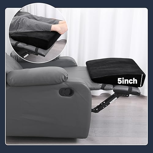 Miniatura 6 de MABOZOO Almohada reclinable de cuña, cojín de espuma extra grande para reposapiés con correas ajustables, extensor de reposapiés reclinable,