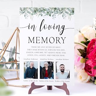 Personalized Reserved Memory Plaque Sign, Father Mother of The Groom Wedding Memorial Sign, Reserved Seat for Deceased Aunt, Grandma, Brother at Wedding
