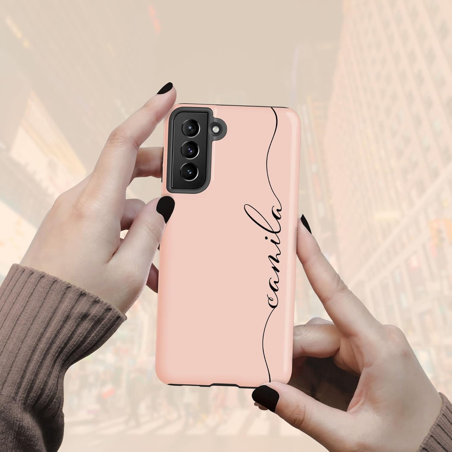 Custom Calligraphy Name Case, Personalized Handwritten Name Case, Compatible with Samsung Galaxy S26 Ultra, S25 Plus, S24, S23, S22, S21, S20 Multicolor