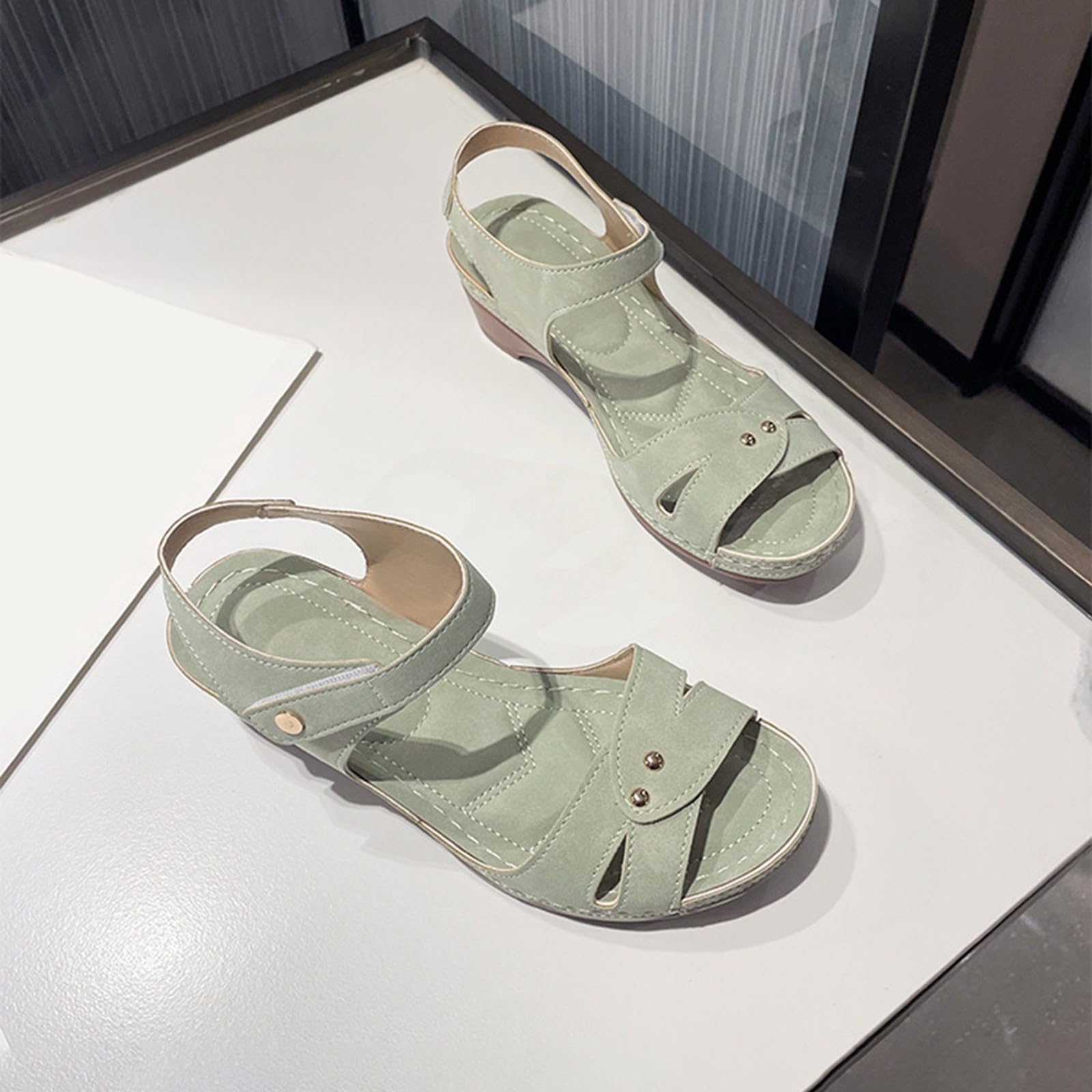 Sandalias Mujer Verano Cuña Baja Antideslizantes Sandálias Anchas Ortopedicas Deportiva Ergonómicas Respetuosas Trekking Zapato Horma Ancha Sapatilhas Bonitas Casual Arena Sandalias
