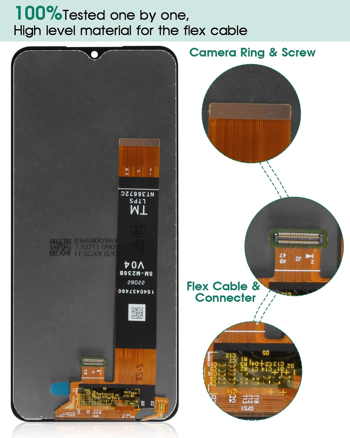 For Samsung Galaxy A13 4G LCD Screen For Samsung A13 4G Screen Replacement A13 4G LCD Display A135 Touch Digitizer Assembly Compatible With SM-A135F,SM-A135M,SM-A135U Repair Parts Kits(Not Fit A13 5G)