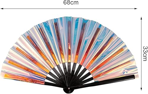 Miniatura 6 de Ventilador plegable LED, ventilador de iluminación, ventilador rave con LED, ventilador de mano LED, espectáculo de actuación en escenario, luz