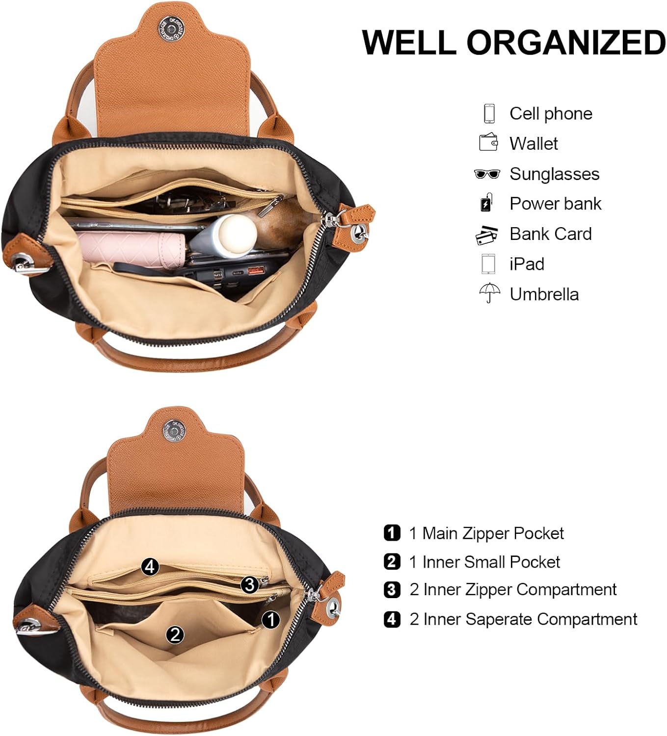 Long Keeper Mini Crossbody Bag for Women Casual Lightweight Small Nylon Tote Bag Ladies Shoulder Purses & Handbags With Strap - Image 4