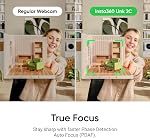 Insta360 Lien 2C Graphite noir - 4K Webcam pour PC/Mac, capteur 1/2", framing automatique, HDR, AI Bruit-Canceling Mic, Contrôle de Gesture pour Streaming, Appels vidéo, Gaming, Fonctionne avec Zoom, Équipes & Plus