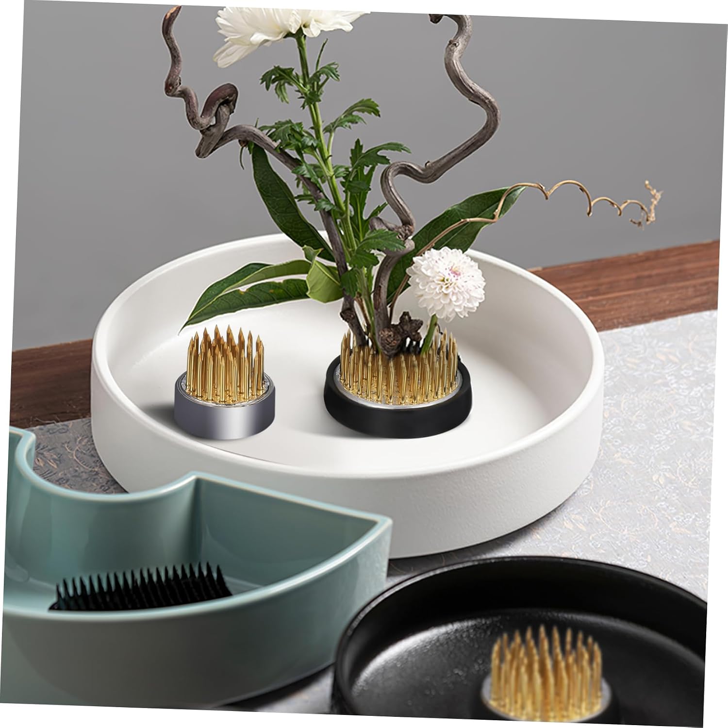 NUOBESTY 3pcs Flower Frog Holder Floral Arranger Pins for Vases for Home Decoration and Floral Design