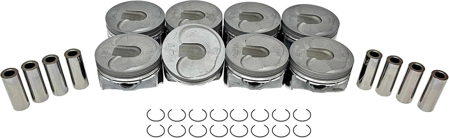 DNJ P3244 Piston Set Standard for 2014-2022 GMC, Chevrolet Suburban, Tahoe, Yukon 6.2L V8 OHV 16V 6162cc