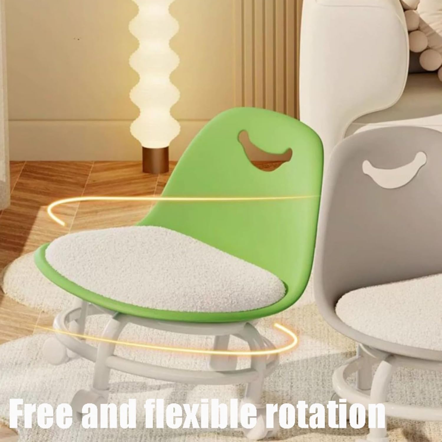 Rolling Stool with Backrest Rolling Stool Chair with Backrt Home Floor Chair Low Height Roller Stool Chair Seats for Cleaning, Office Garage Spa Shop Salon Massage (Solid Light Grey)/Solid Light Grey