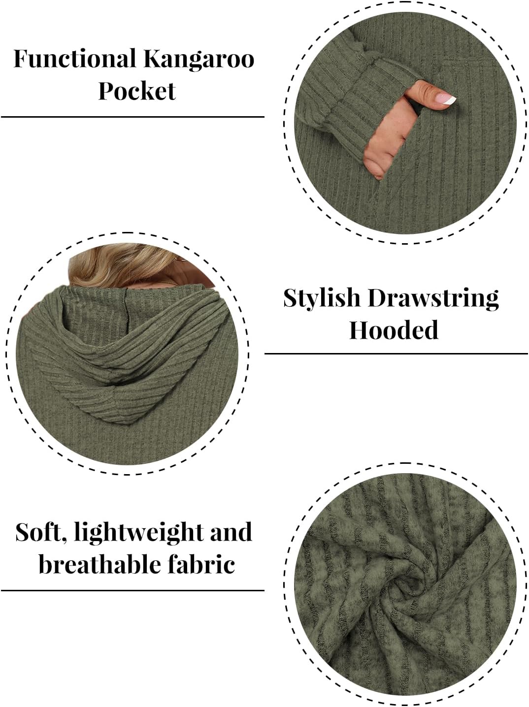 VISLILY Plus-Size-Hoodies for Women Casual Kangaroo Pocket Sweaters Trendy Long Sleeve Pullover Sweatshirts Cute Loose Tops - Image 4