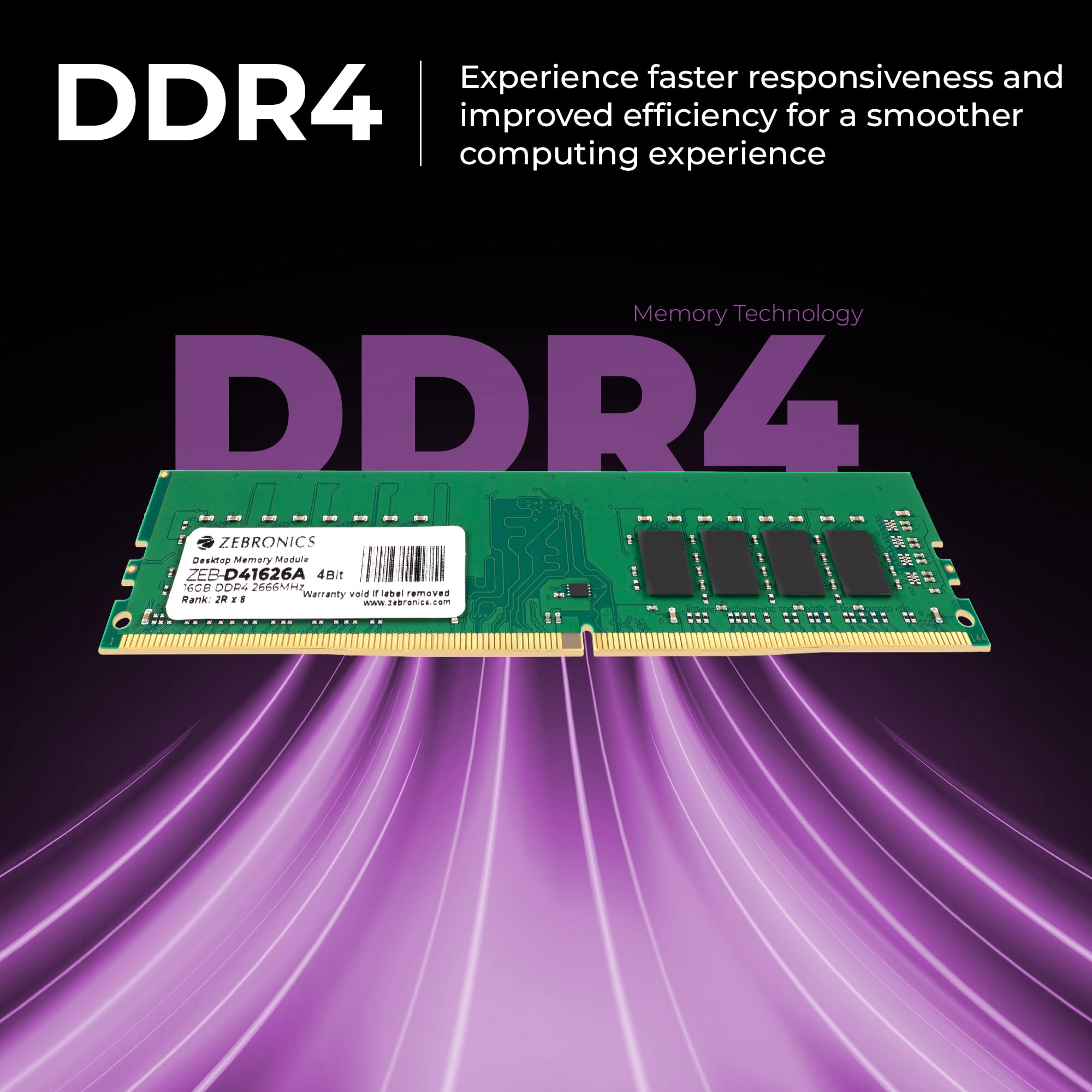 Amazon.in: Buy Zebronics 16GB DDR4 RAM for PC, 2666MHz, 4bit
