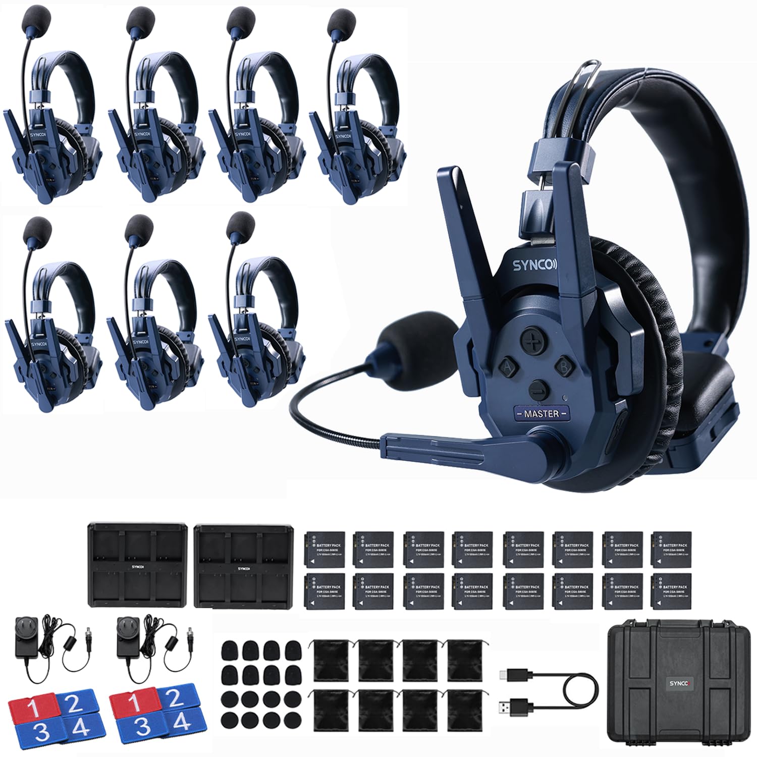 Amazon.com: SYNCO Xtalk Master 8-Users 2.4G Full-Duplex ENC Noise