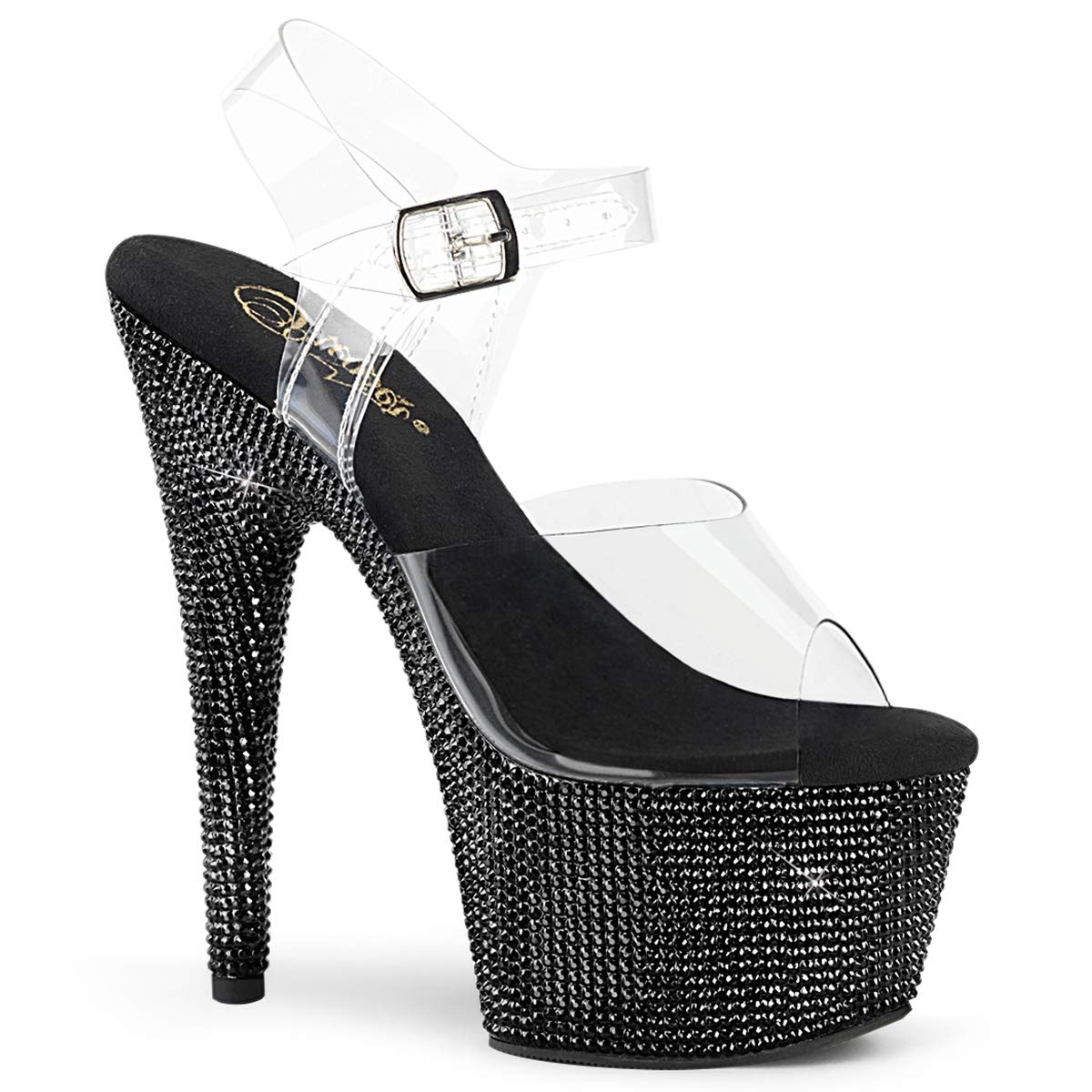 Pleaser BEJEWELED-708DM Clr/Slv Multi RS UK