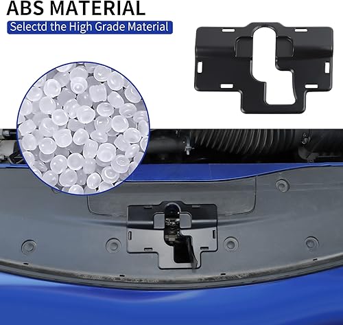 Vista 6 de JWWY Cubierta de protección de bloqueo de motor Negro para Dodge Charge Accesorios 2009-2021 ABS Negro 1 unidad