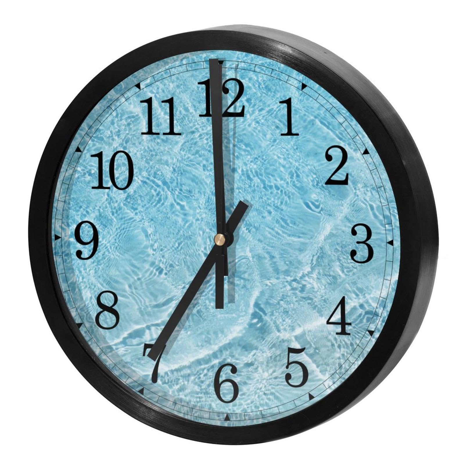 Horloge murale silencieuse à quartz ronde à piles pour maison école