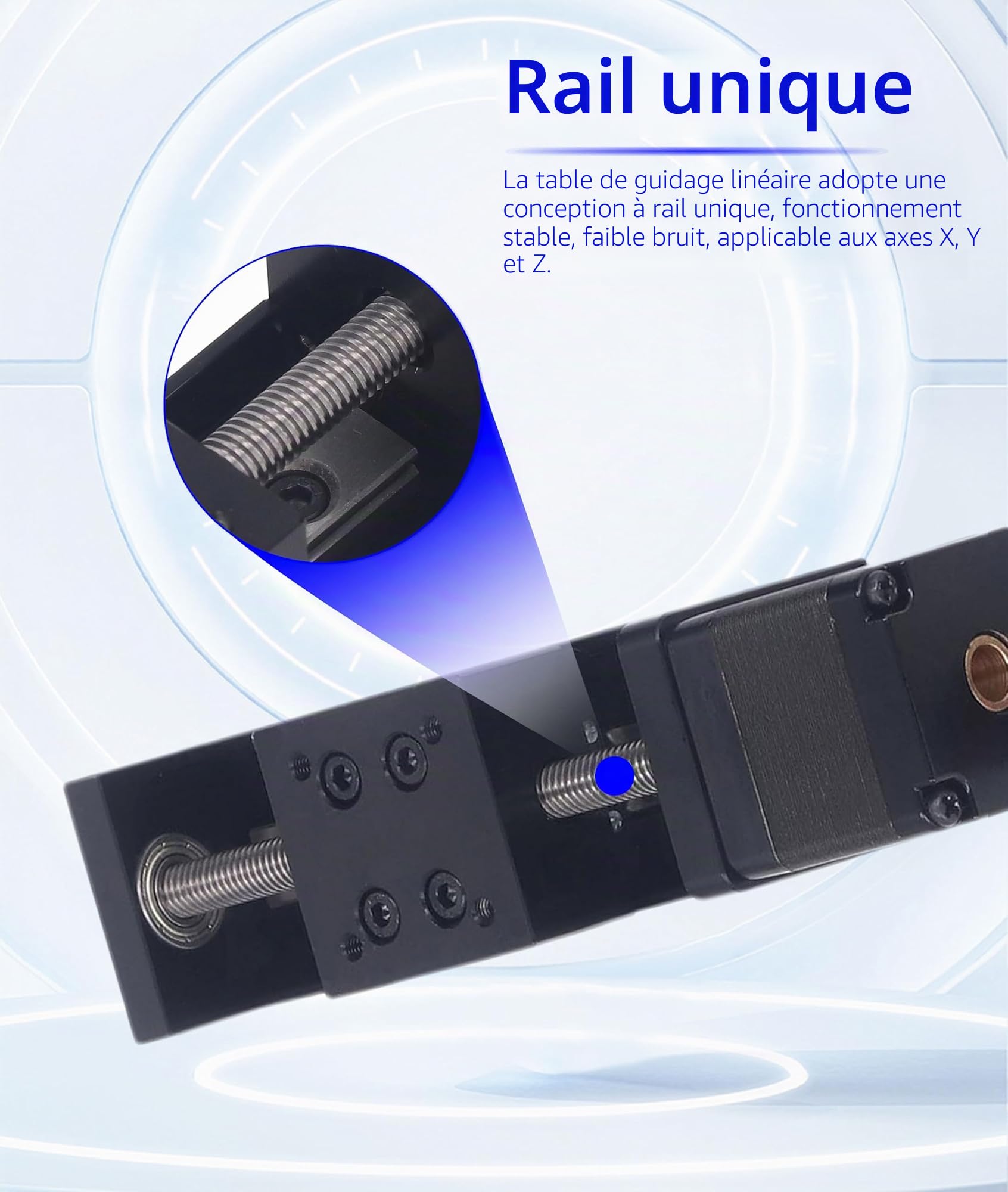 Gugxiom Mini Actionneur de Glissière de Guidage de Rail Linéaire,Moteur Pas à Pas 28,Course Efficace de 50mm,Actionneur de Scène LinéairexY Z,Actionneur de Glissière de Guidage de Gugxiomp507tnmsxf