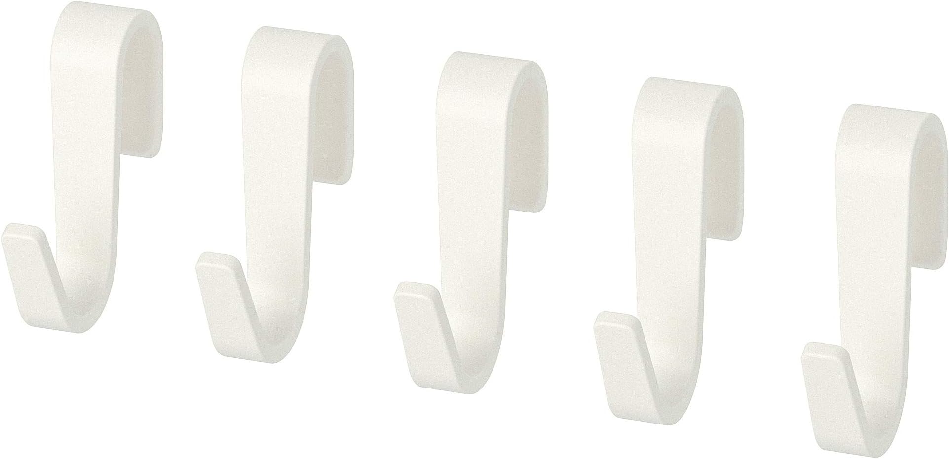 SUNNERSTA White Kitchen Storage Hooks - Set of 15, ABS Plastic